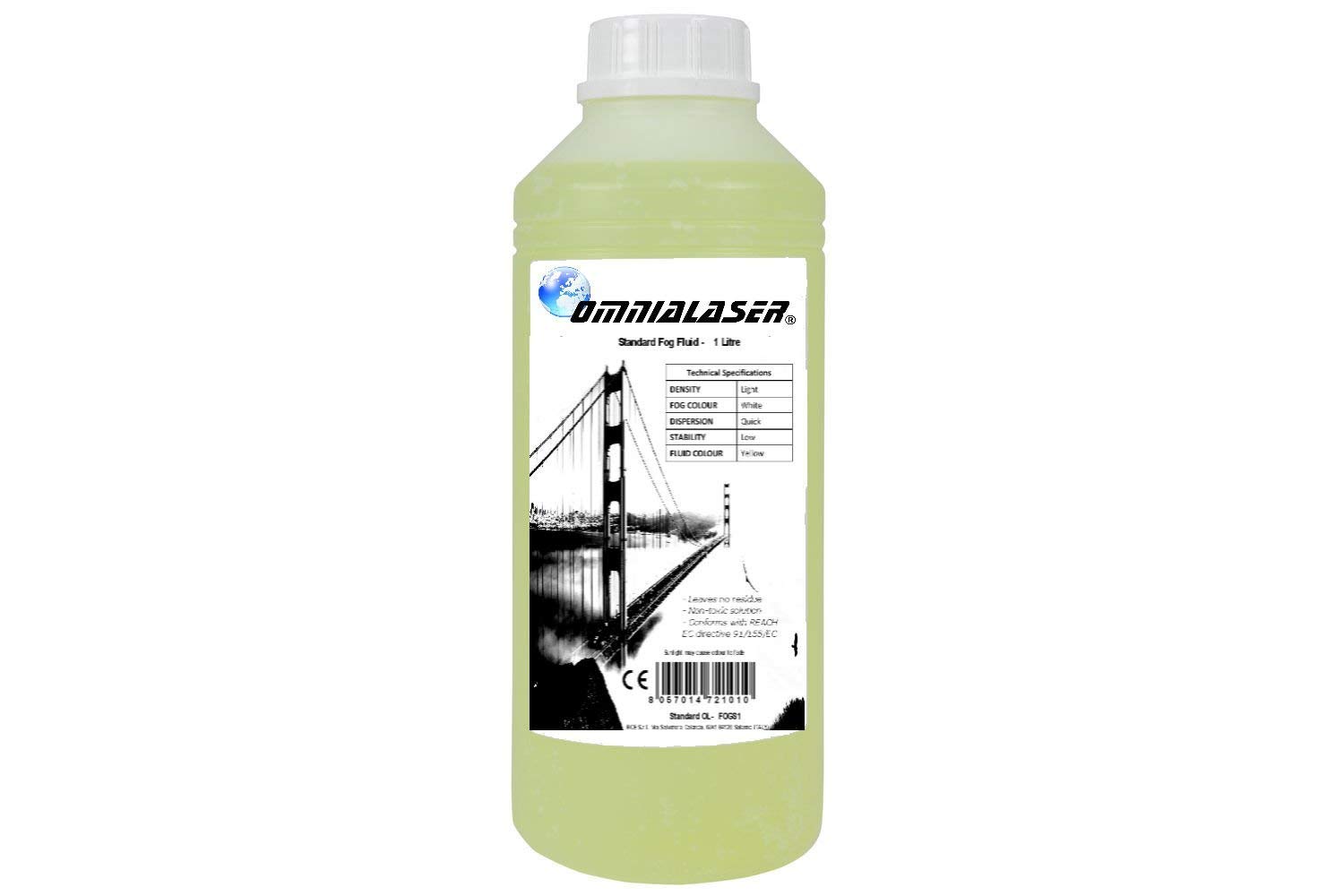 OmniaLaser Liquido per il Fumo Standard Adatto per Tutte Le Macchine del  Fumo Fino a 900 Watt 1 Litro (OL-FOGS1)